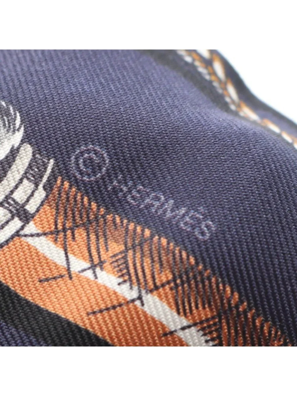 Hermes Scarf Twill Cavalcades Ribbon Silk - Picture 4 of 5